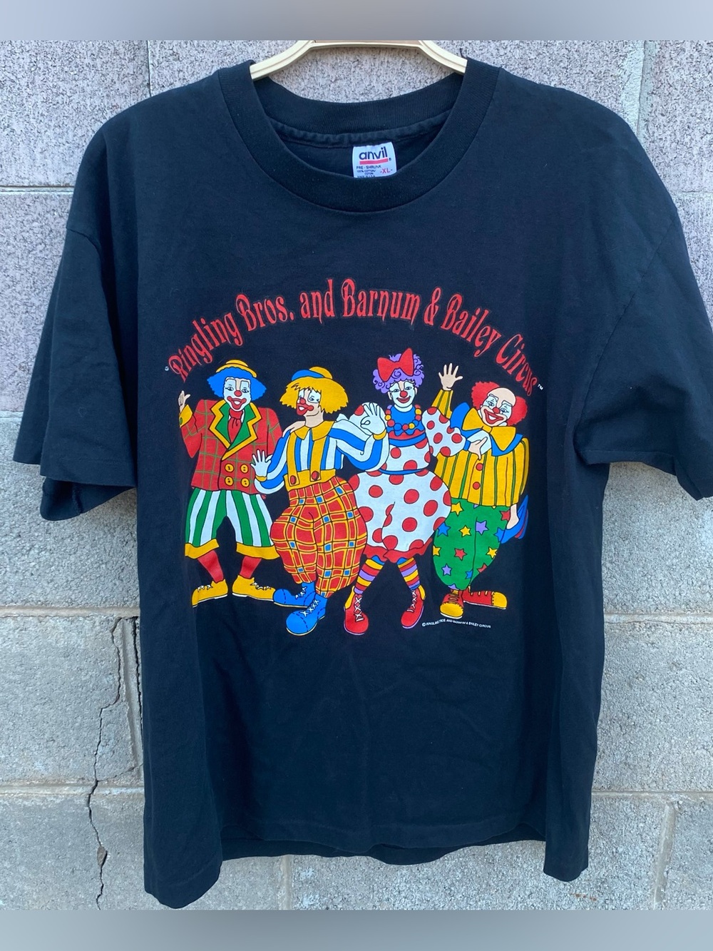 Ringling Bros. Barnum & Bailey Circus Clown Graphic T-Shirt XL 1990s 90s Vintage